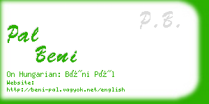 pal beni business card